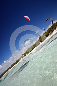 Kiter in Madagascar wind
