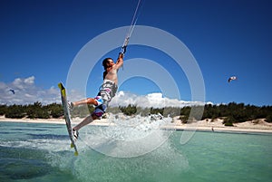Kiter in Madagascar wind