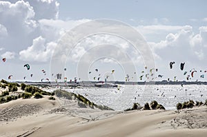 Kites, dunes and clouds