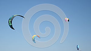 Kites flying in the sky