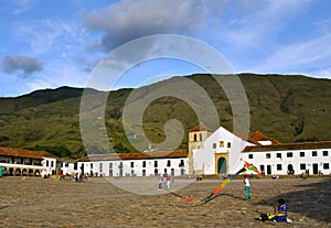 Main square Villa de Leyva, Colombia