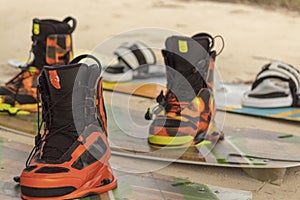 Kitesurf boards ready for action