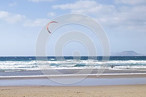 Kitesurf at Famara beach