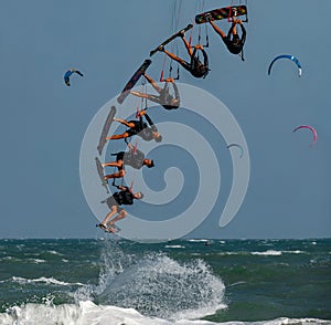 Kitesurfer In Action