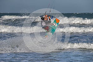 Kitesurfer In Action