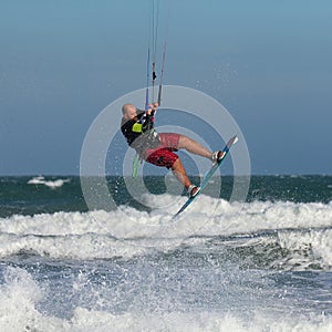 Kitesurfer In Action