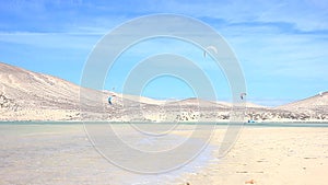 Kitesurfer in action on Fuerteventura