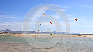 Kitesurfer in action on Fuerteventura