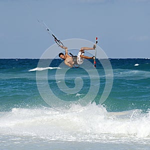 Kitesurfer in the Caribbean