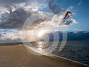 Kitesurfer at the Ordinger Strand