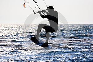 Kitesurfer silhouette