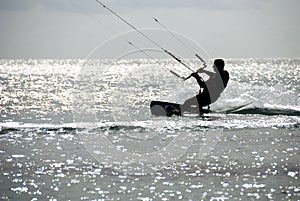 Kitesurfer silhouette