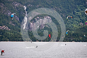 Kitesurfers at Squamish, Canada