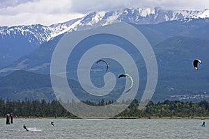 Kitesurfers at Squamish, Canada