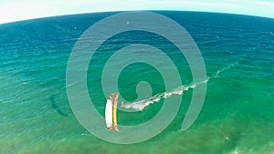 Kitesurfing on the coast of the Philippines. Aerial views 2.