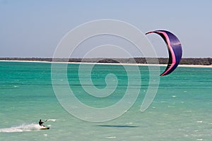 Kitesurfing in the lagoon photo
