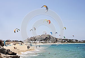 Kitesurfing in Naxos island