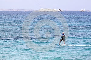 Kitesurfing in Naxos island