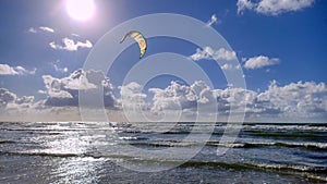 Kitesurfing at Texel beach