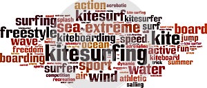 Kitesurfing word cloud