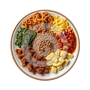 Kitfo Ethiopian Cuisine. On A White Plate