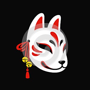 Kitsune mask illustration