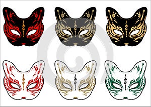 Kitsune Mask Japanese Vector Art