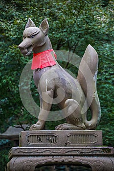 Kitsune sculpture at Fushimi Inari-taisha shrine in Kyoto photo