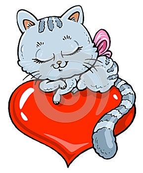 Kitten Cartoon Illustration - Color Version