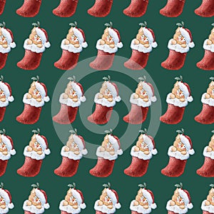 Kitten in Christmas stocking digital pattern