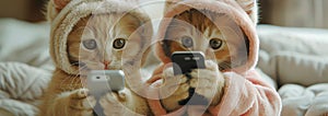kitten on social network, AI generated