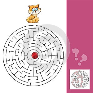 Kitten And Wool Ball - Maze Game with Solution