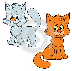 Kittens (vector clip-art)