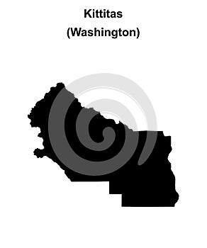 Kittitas outline map