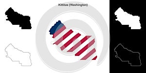 Kittitas outline map