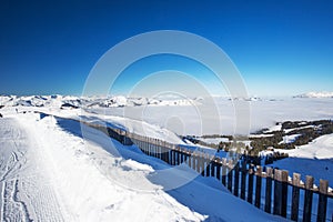Kitzbuehel ski resort in Tyrolian Alps, Austria photo
