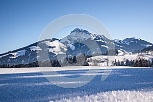 Kitzbueheler Horn in Winter, Kitzbuehel, Tyrol, Austria
