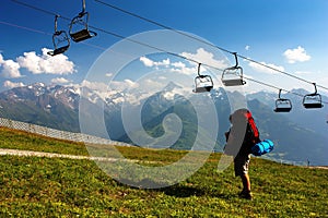 Kitzbuheler Alpen to Hohe Tauern with chairlift photo