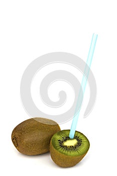 Kivi fruit isolated on white background