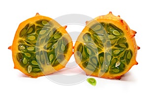 Kiwano or African horned melon photo