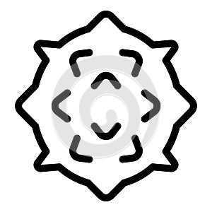 Kiwano cucumber icon outline vector. Spiky exotic melon