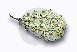 Kiwano Cucumis metuliferus vegetable on white background