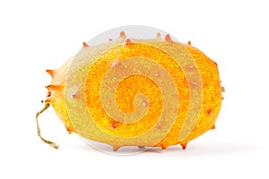 Kiwano melon on white background