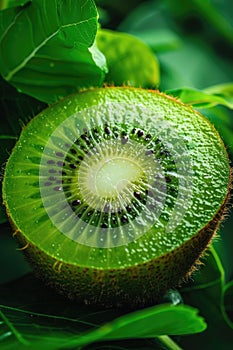 kiwi apple close up on tree. selective focus