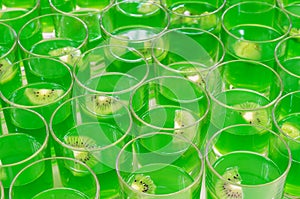 Kiwi cocktails on buffet table