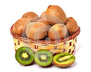 Kiwi fruit in the basket