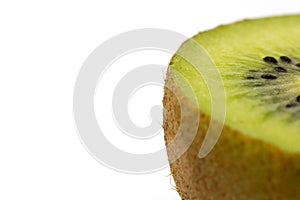 Kiwi fruit cuted in a half isolated on white background