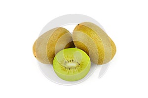 Kiwi fruit isolated on white