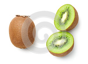 Kiwi Fruit Isolated on White Background