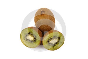 Kiwi fruit isolated on a white background